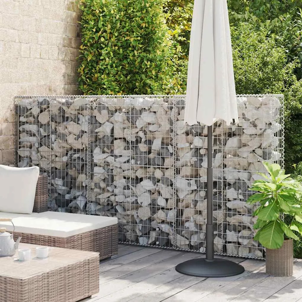 vidaXL gabion kosár fedéllel horganyzott drótból 150 x 100 x 30 cm