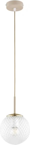 Brilagi - Kábeles csillár STELLA 1xE27/60W/230V Ø 15 cm bézs/arany