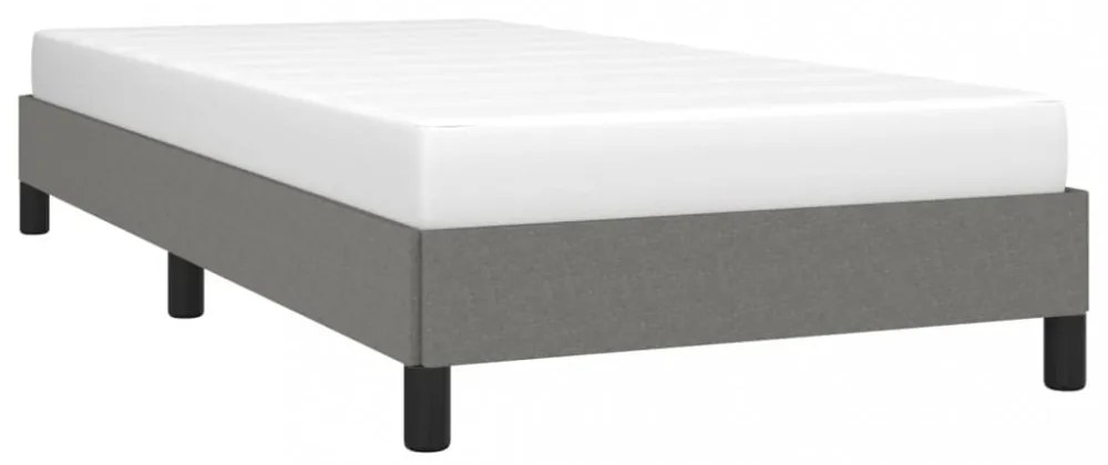 sötétszürke szövet ágykeret matrac nélkül 80x200 cm