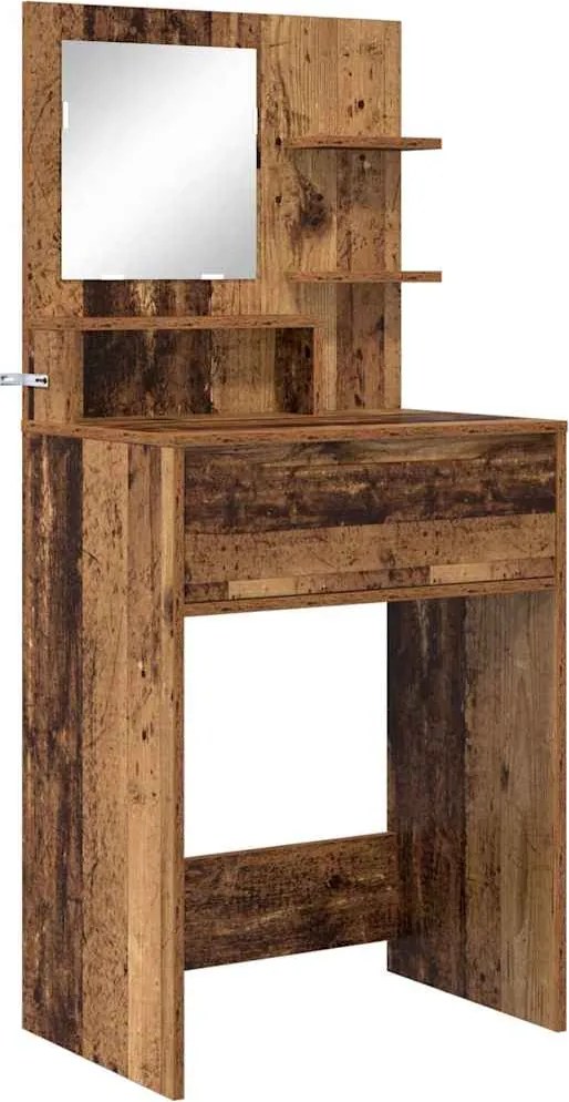 vidaXL Hálószobai Öltözködő Asztalok Öreg fa 80 x 39,6 x 135 cm