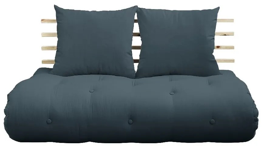 Shin Sano Natural/Petrol Blue kék kinyitható kanapé - Karup Design