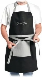 GrandCHEF konyhai kötény, fekete