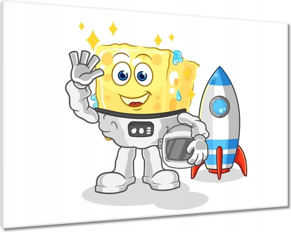 Vászonkép 100x70 Szögletes szivacsember