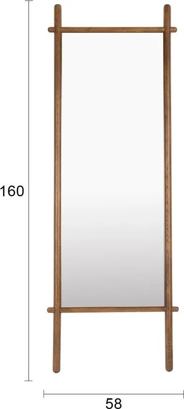 Álló tükör tömörfa kerettel 58x160 cm Solene – White Label