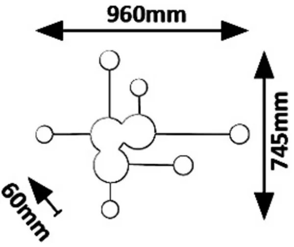 Rabalux 6260 - LED Fali lámpa AMADEO LED/21W/230V