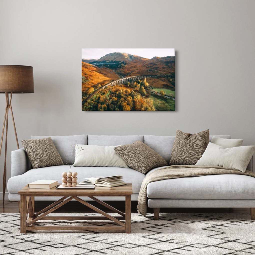 Híd képe a skót völgyben (90x60 cm)