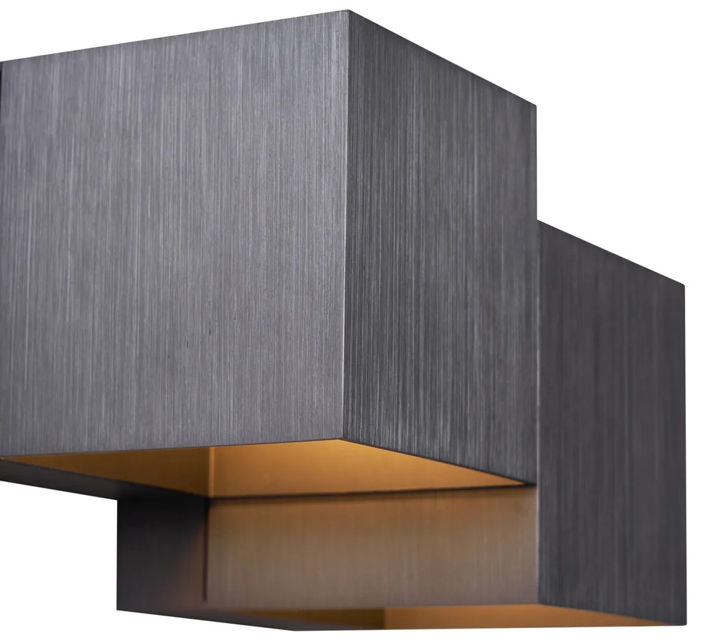 Modern fali lámpa, antracit, 2 fényforrás - Transfer Double