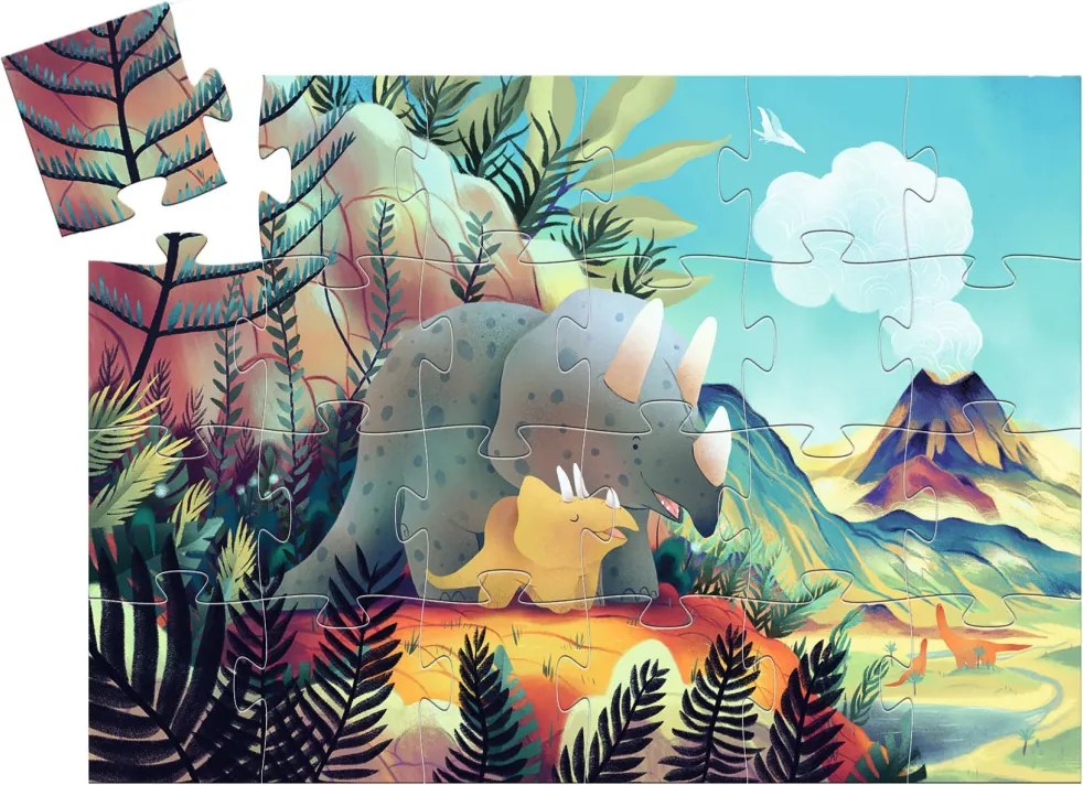 Formadobozos puzzle - Teo a kis dínó, 24 db-os - Teo the dino
