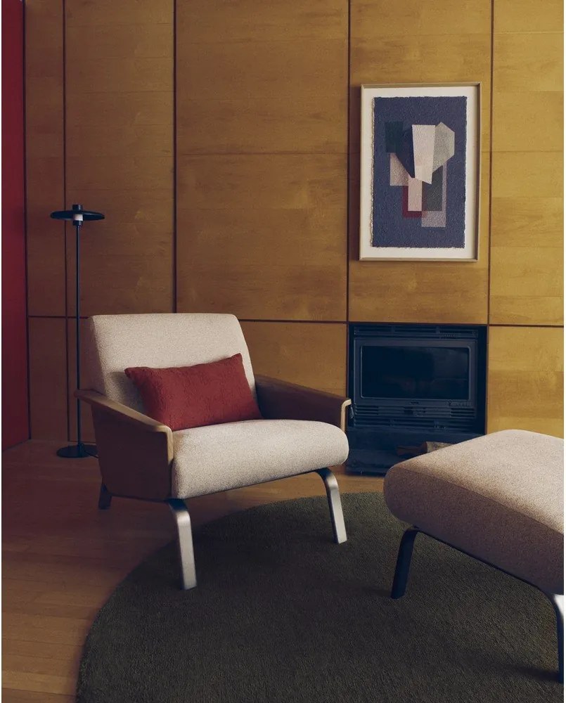 Bézs zsenília fotel Amsen – Kave Home