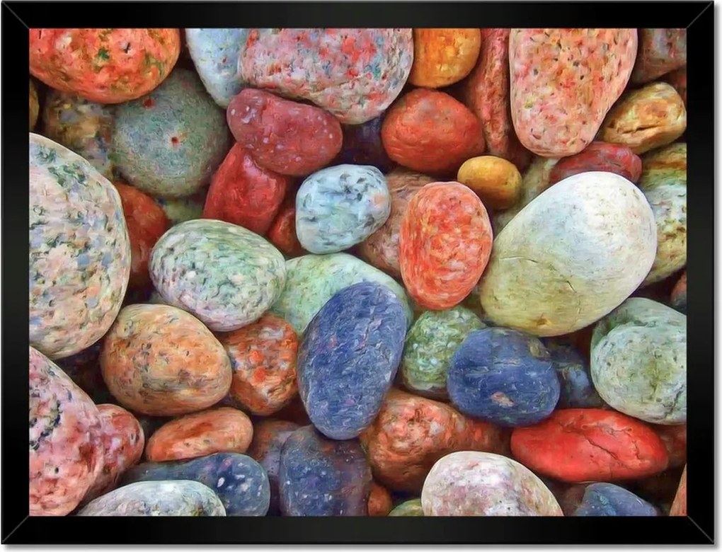 Poszterek keretben 40x30 Színes kövek