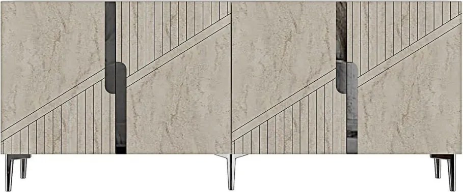 Evva 150 - Anthracite, Silver, Travertine