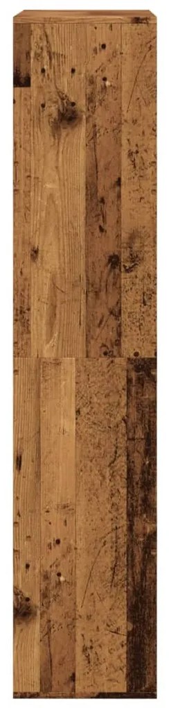 antik fa színű szerelt fa könyvespolc 100 x 33 x 155,5 cm