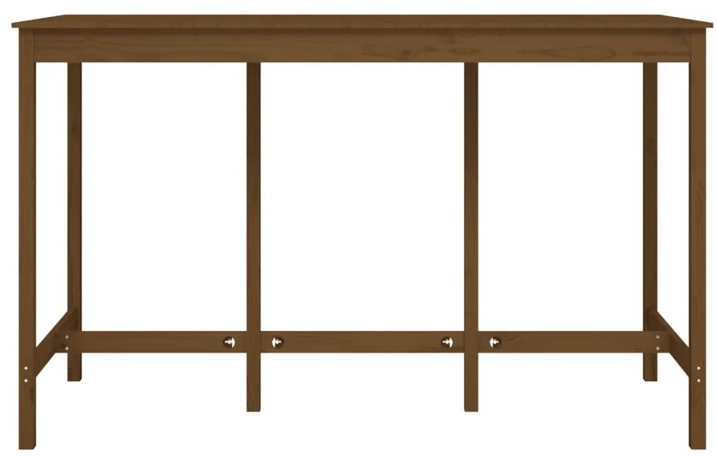 Mézbarna tömör fenyőfa bárasztal 180 x 80 x 110 cm