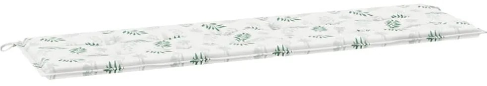 Kerti pad párna Fehér és zöld 180 x 50 x 4 cm Oxford szövet