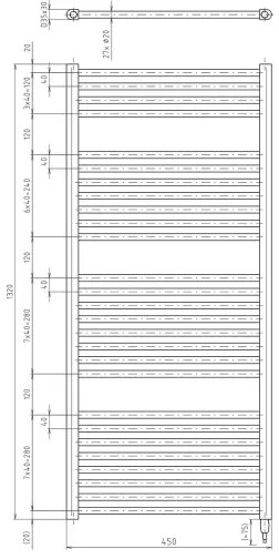 Aqualine - Fürdőszobai elektromos radiátor DIRECT-E 400W/230V 132 cm matt fekete