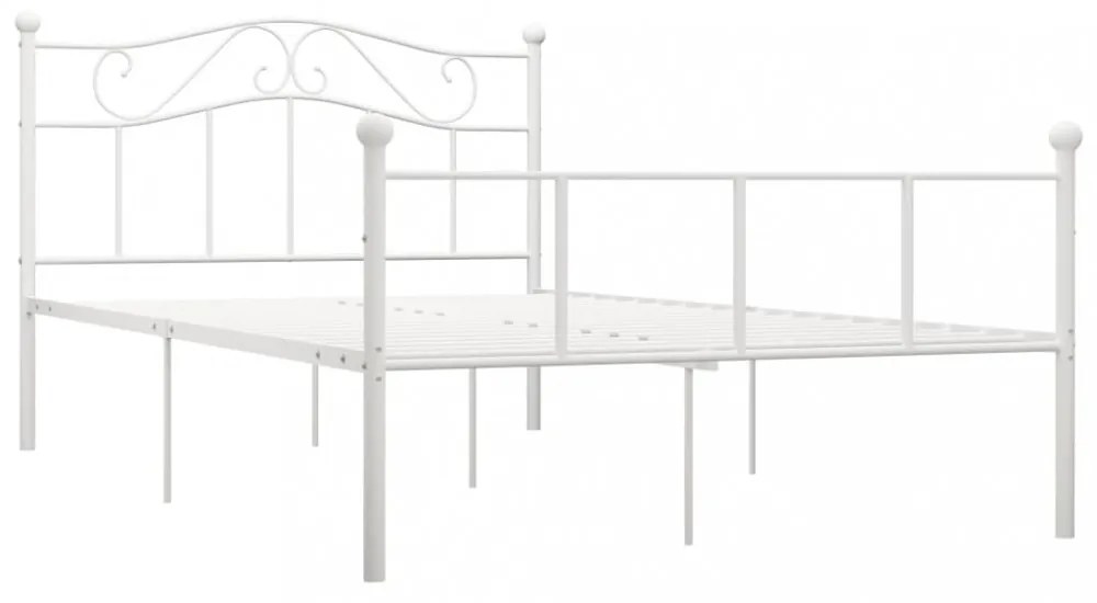 vidaXL fehér fém ágykeret 140 x 200 cm