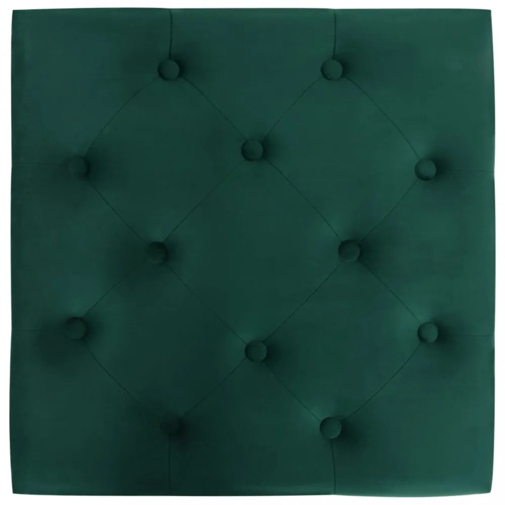 Sötétzöld bársony ülőke 60 x 60 x 36 cm