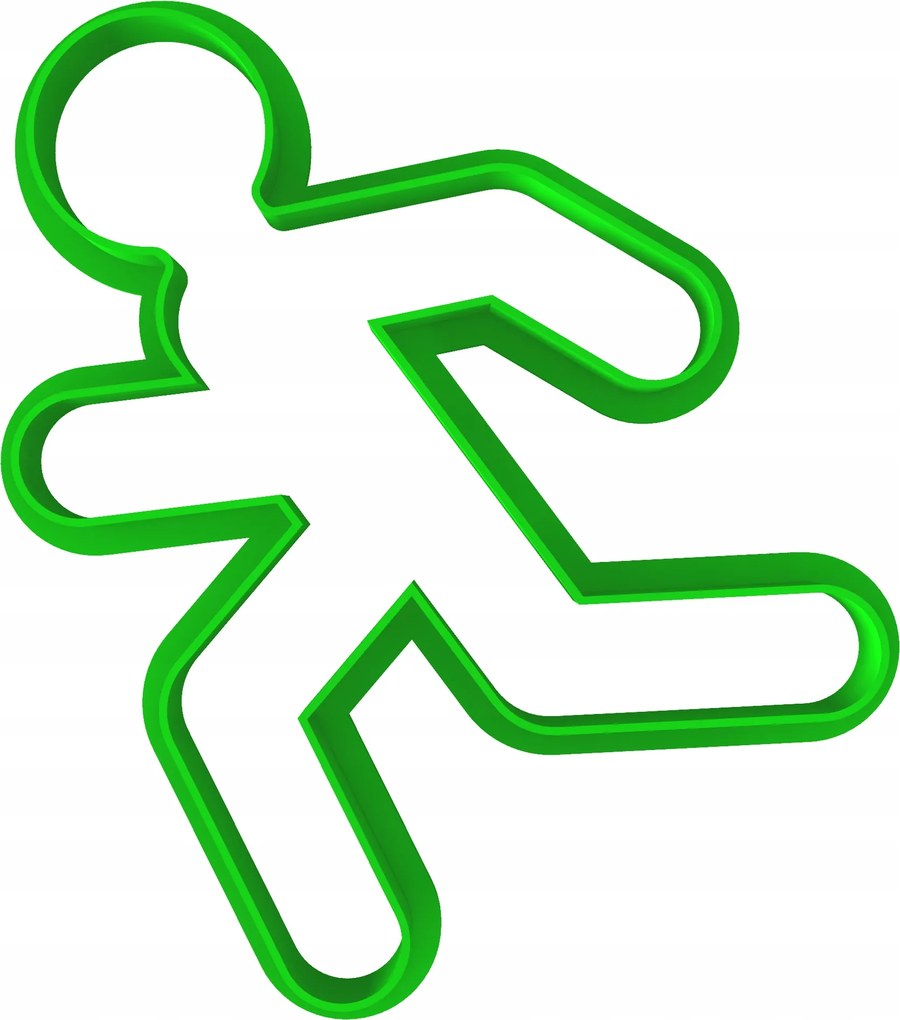 Sütemény lyukasztó forma Futó emberke 1 10cm