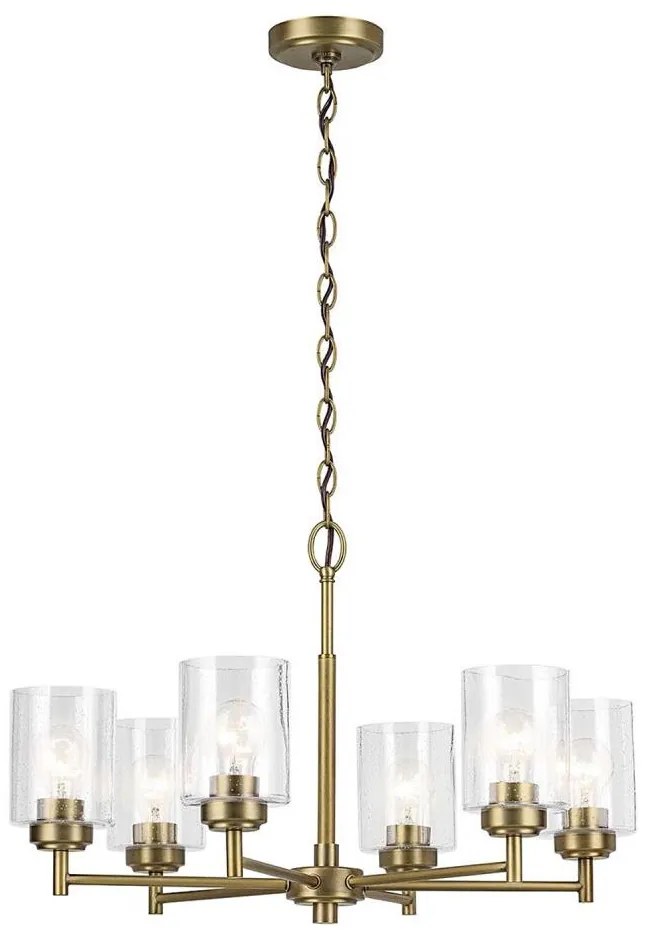 Kichler KL-WINSLOW6-NBR - Csillár láncon WINSLOW 6xE27/60W/230V réz