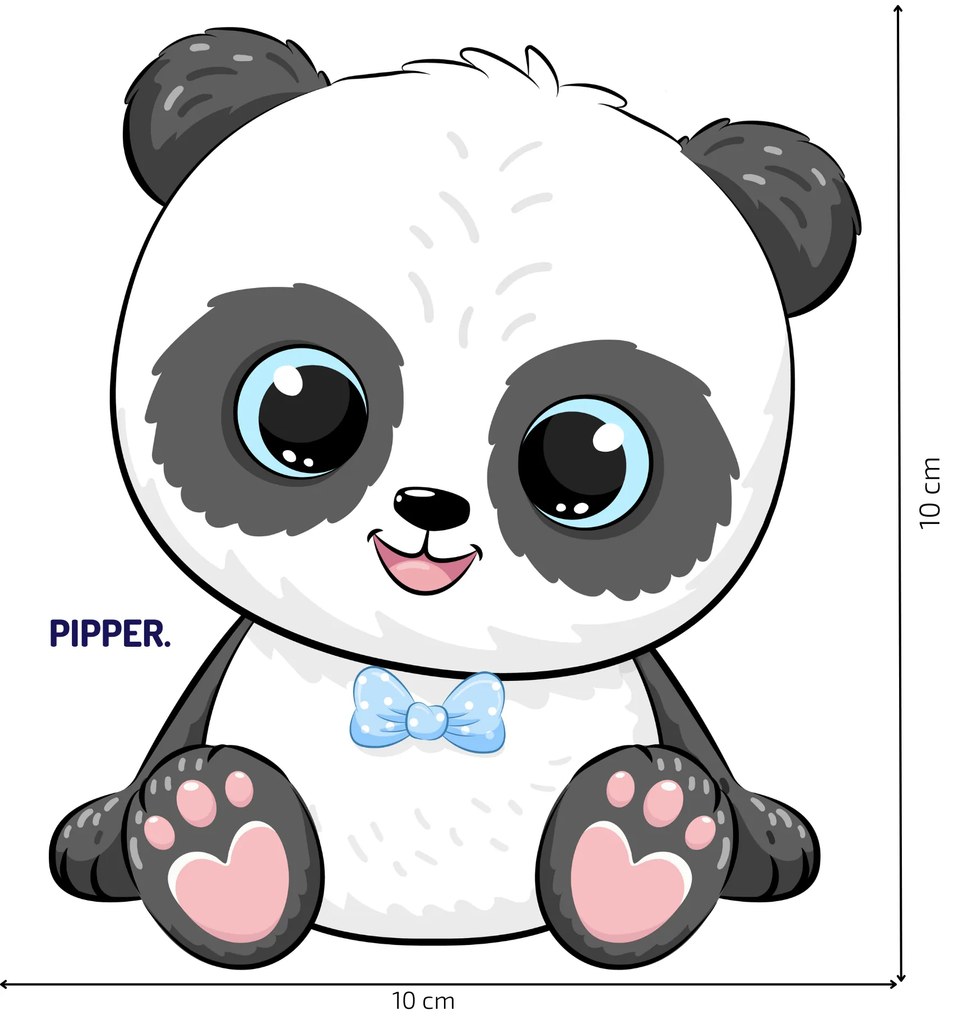 PIPPER. Matrica a kapcsoló felett "Panda fiú"