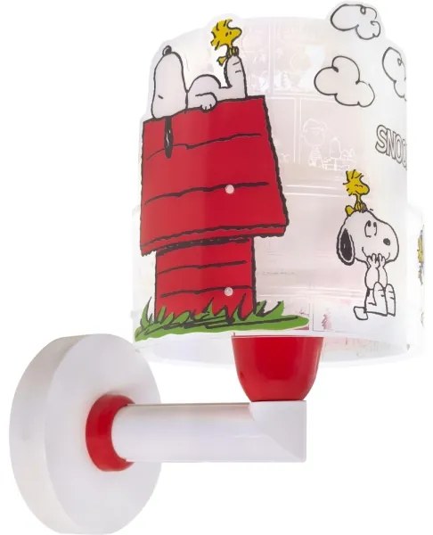 Dalber 76309 - Gyermek fali lámpa SNOOPY 1xE27/15W/230V fehér/piros