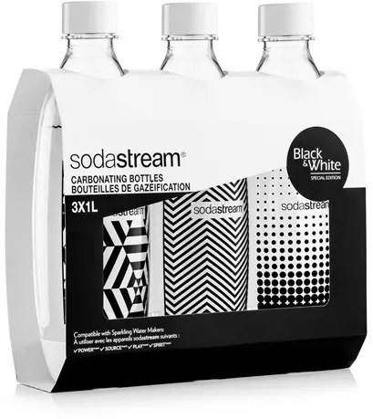 Sodastream PALACK BOTTLE FUSE BLACK &amp; WHITE TRIPACK