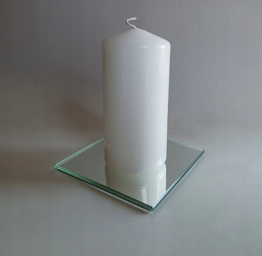 Üveg gyertyatartó állvány tükör 10×30 cm