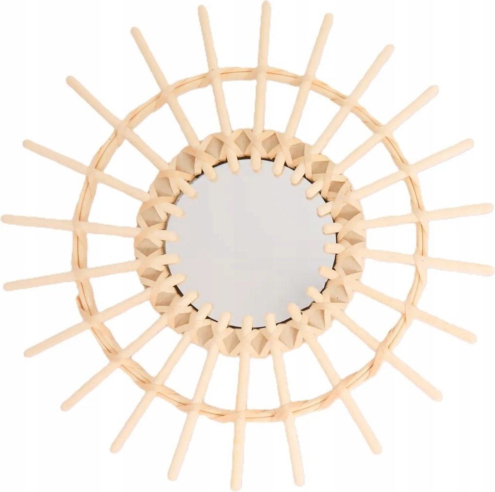 Bambusztükör Bambusz Tükör Nap Boho 29 CM
