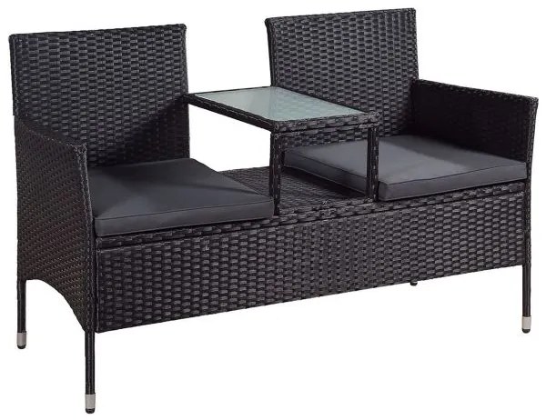 Juskys Rattan pad - Monaco fekete