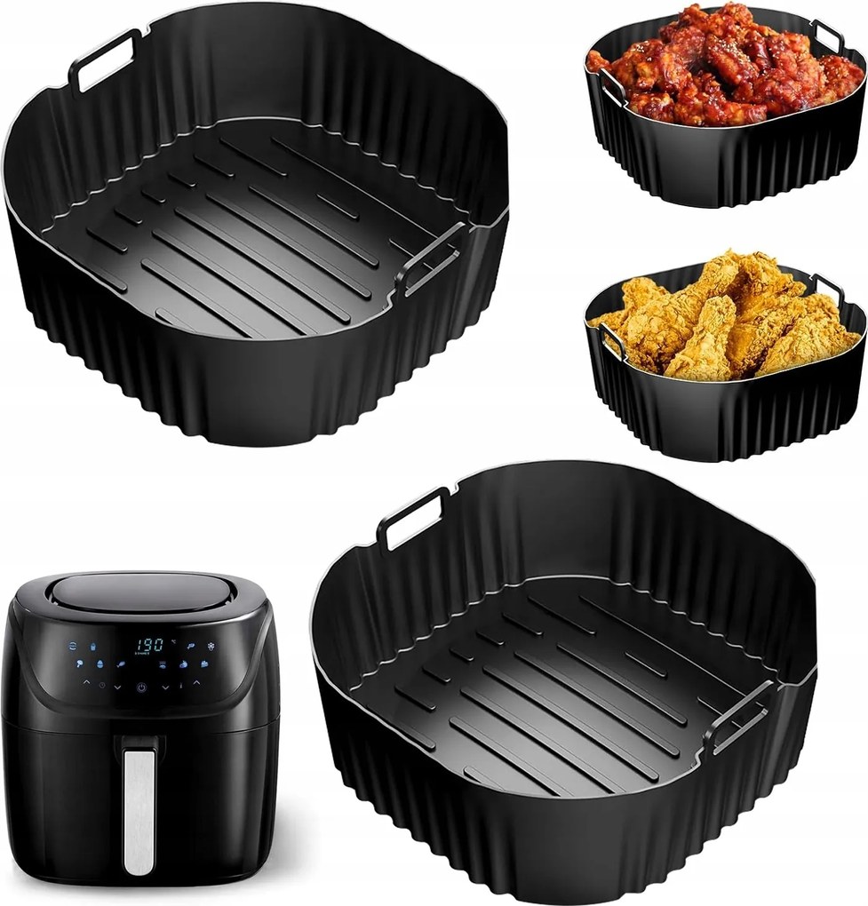Szilikon utántöltő Air Fryer zsírmentes olajsütőhöz 2db Sütéshez