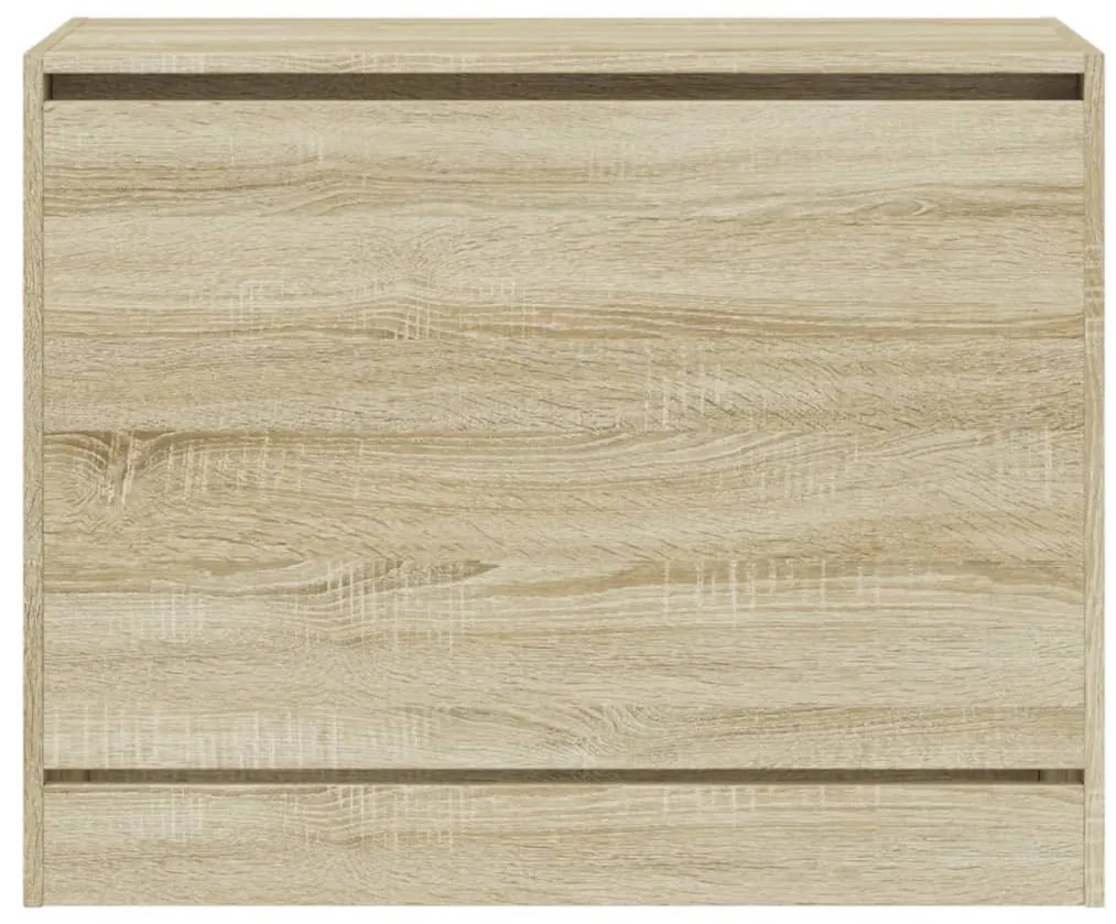 sonoma tölgy színű szerelt fa cipőszekrény 80 x 34 x 63 cm