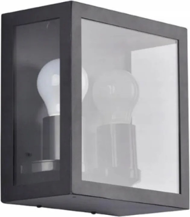 Toscane kiskerti napelemes fali lámpa Corep 22x23cm, fém, fekete