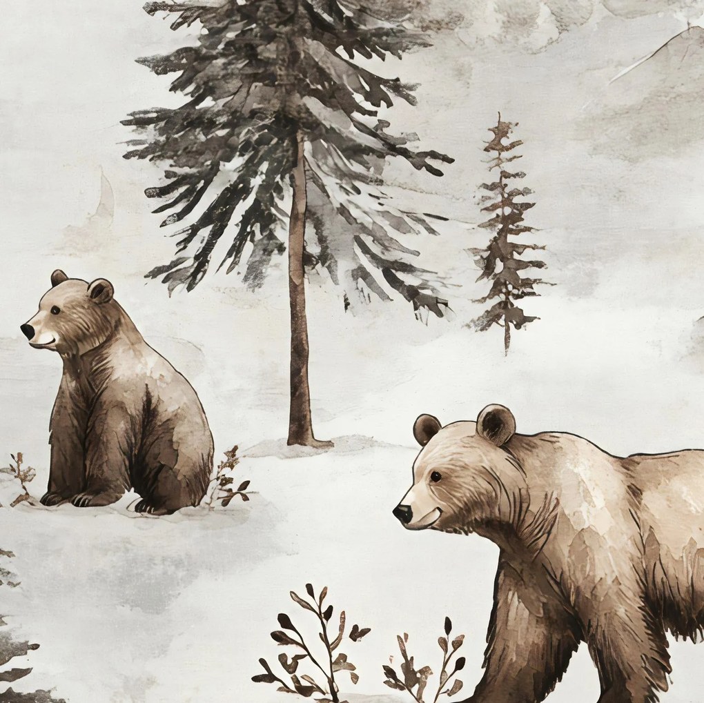 Fotótapéta - Erdő medvékkel (147x102 cm)