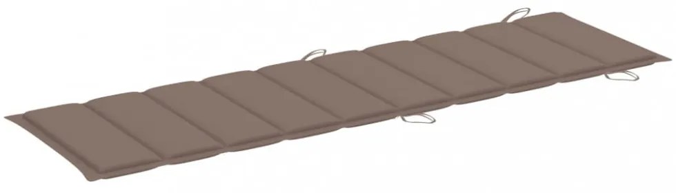 tópszínű oxford szövet napozóágy párna 186x58x4 cm
