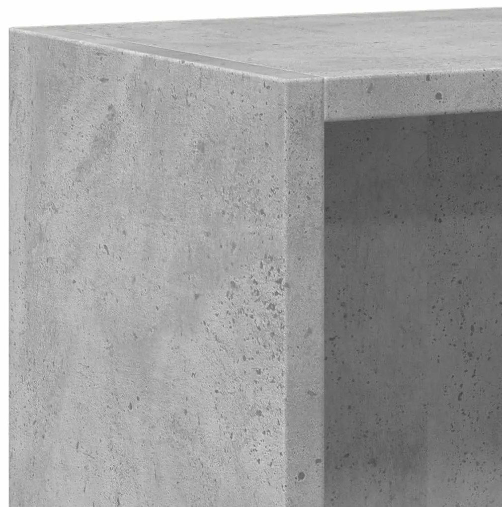 2-szintes betonszürke forgácslap könyvszekrény 40x30x76,5 cm