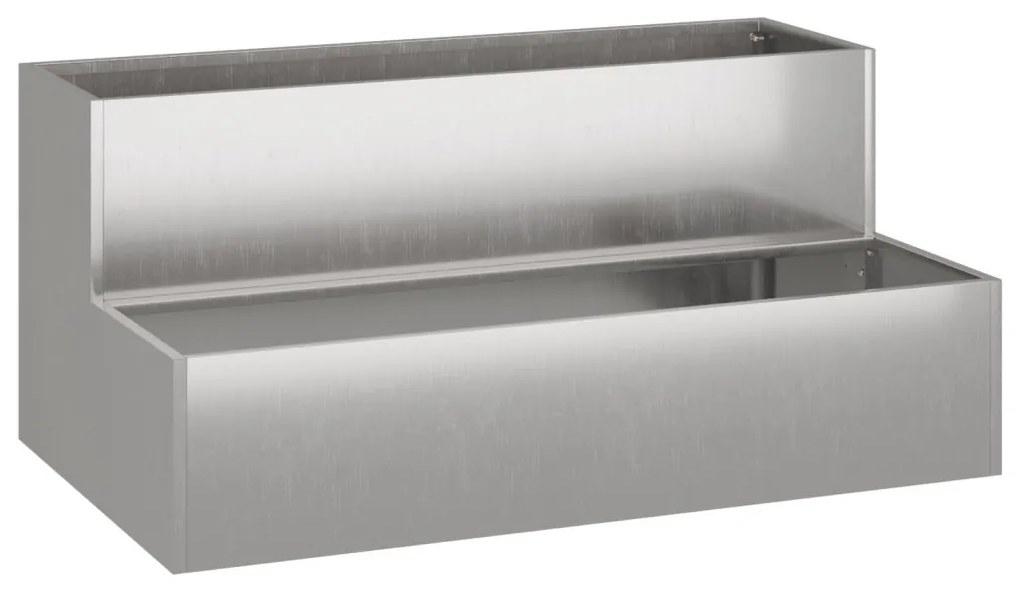 vidaXL Kerti cserép Rozsdás 100 x 60 x 45 cm Időjárásálló acél