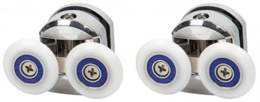 CHZ1 zuhanykabin felső nagy dupla görgő, 2 db, króm