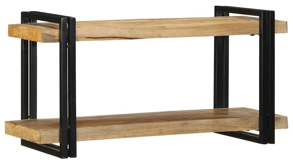 fali polc 90x33x45 cm tömör nyersfa Mango