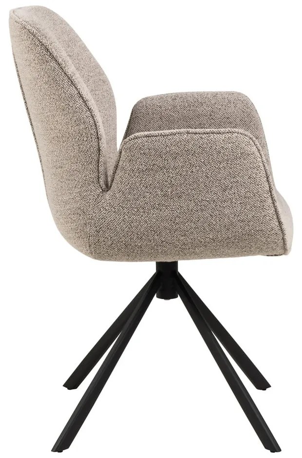 Sötétszürke kárpitozott étkezőfotel Aura – Actona