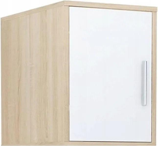 Bodo 1D4P gardróbszekrény Fehér-sonoma Ufc