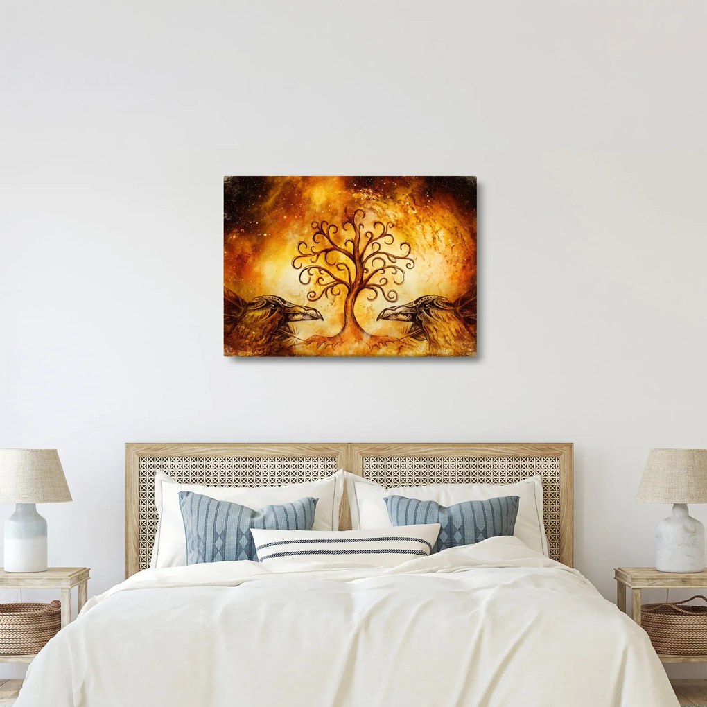 Természetes absztrakt kép fáról (70x50 cm)