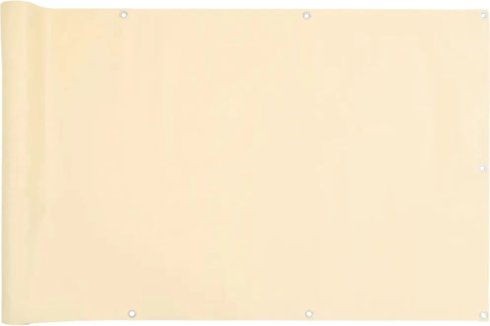 vidaXL krémszínű PVC belátás elleni erkélyparaván 400x90 cm
