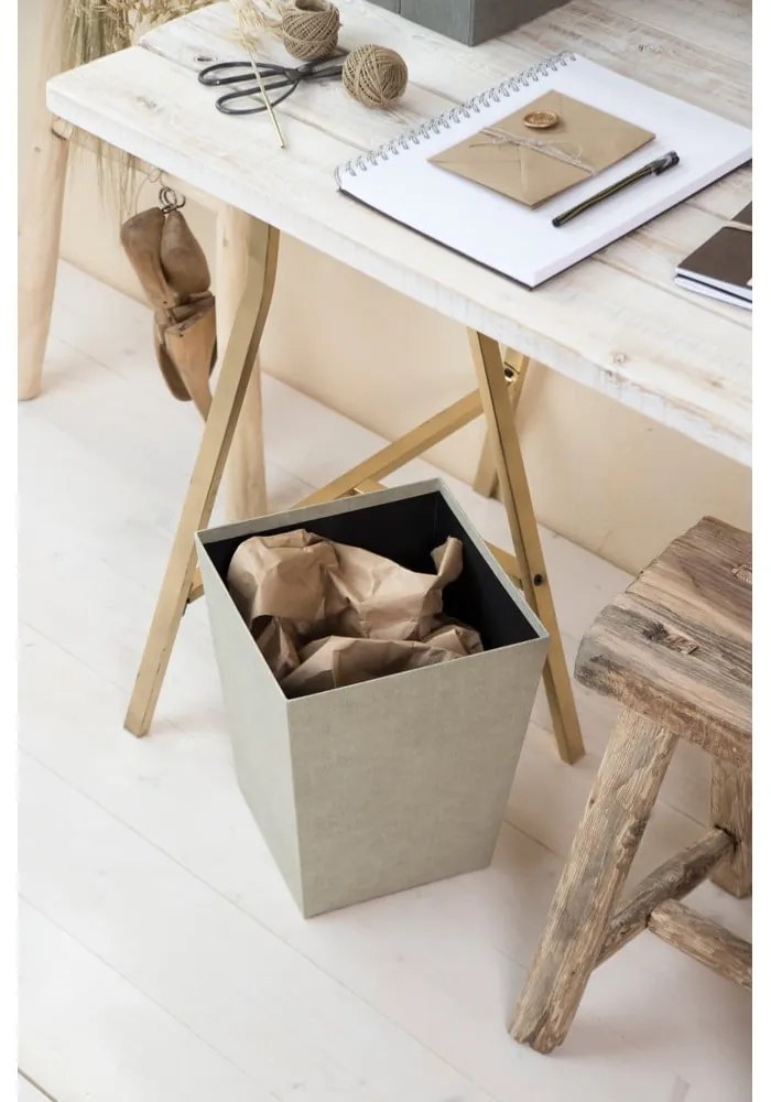 Bézs irodai szemetes Sofia Canvas Paper Laminate – Bigso