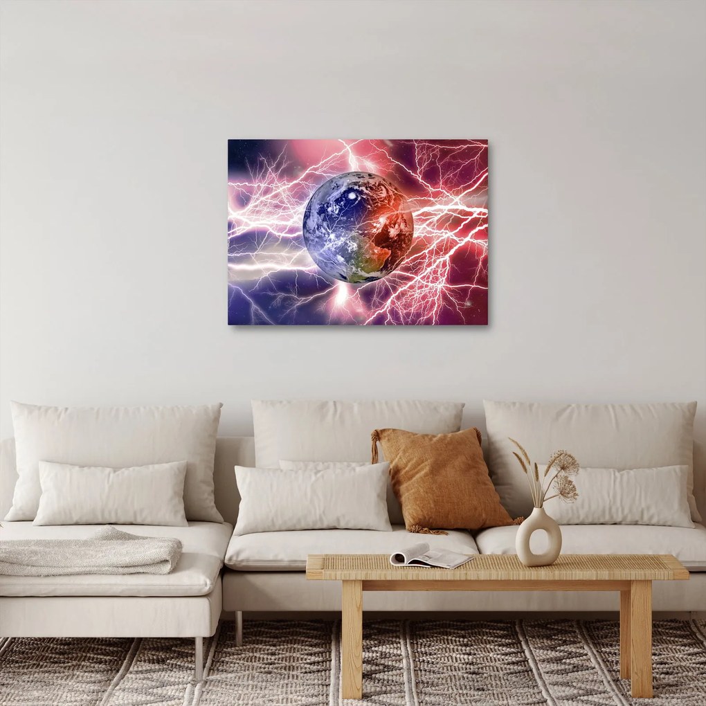 Kép - Földgolyó az áram alatt (70x50 cm)
