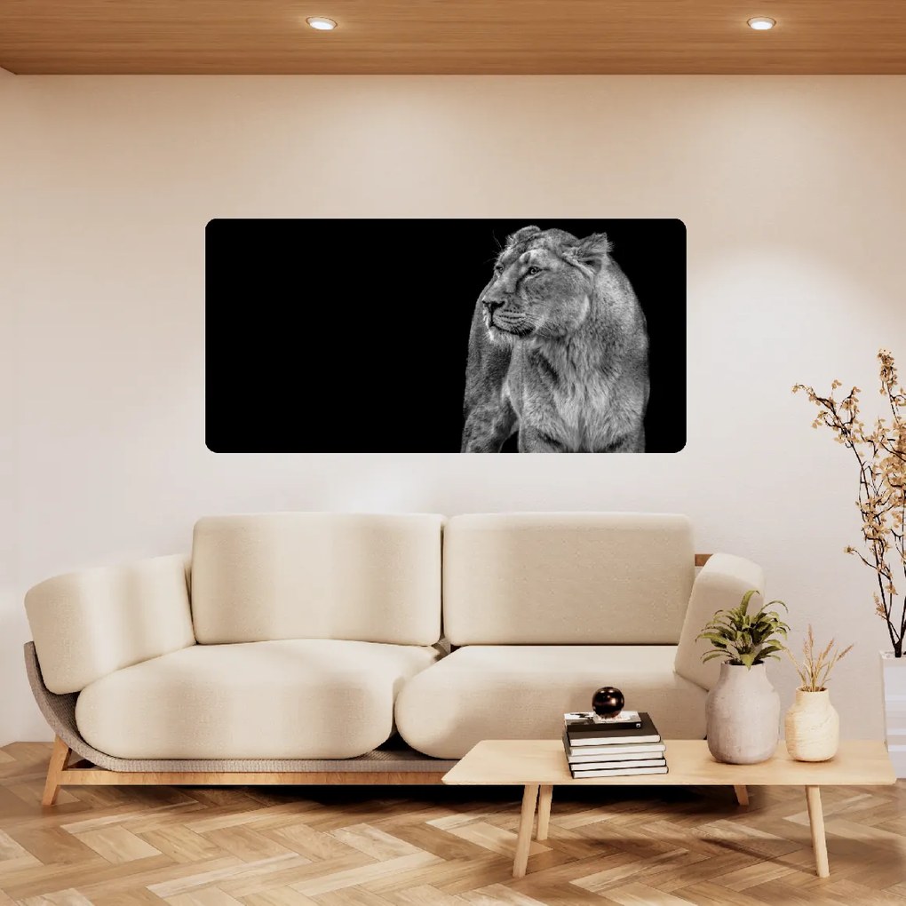 PIPPER. Öntapadós textiltapéta "Oroszlánnő"