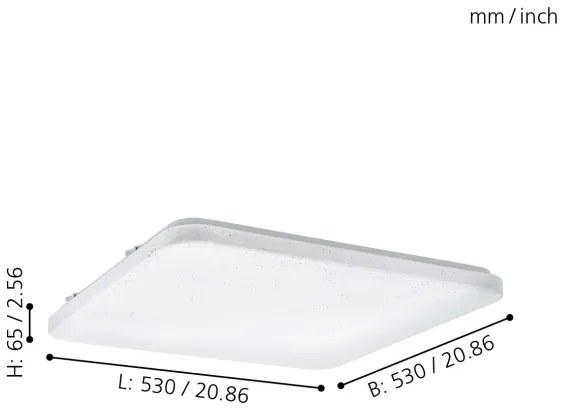 Eglo 98449 - LED Mennyezeti lámpa FRANIA-S LED/49,5W/230V