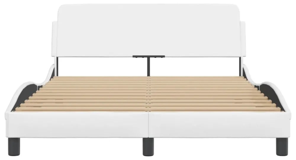 fehér műbőr ágykeret Dover 140x190 cm