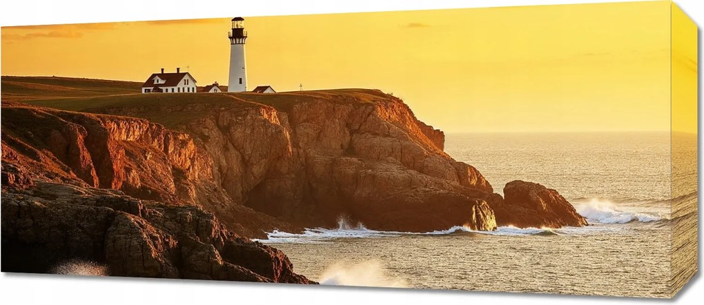 Vászonkép 70x30cm Vászonkép Hálószoba Nappaliba Panoráma Lámpás