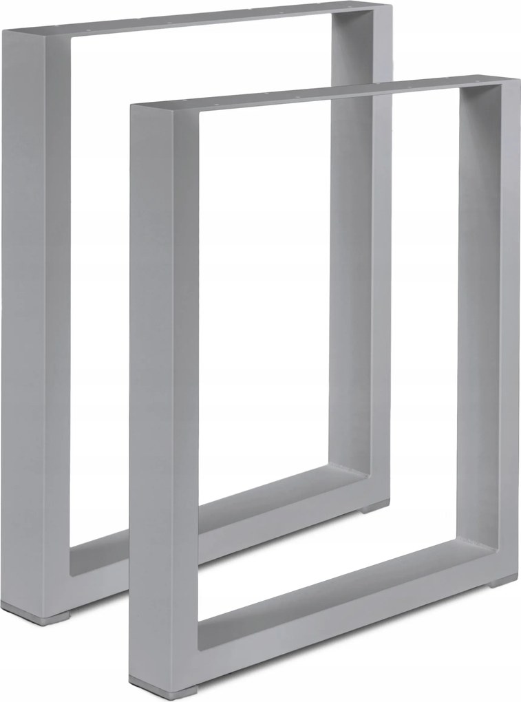 2x Fém acél lábak íróasztalhoz Profil 8x4 cm 60x40 cm Szürke