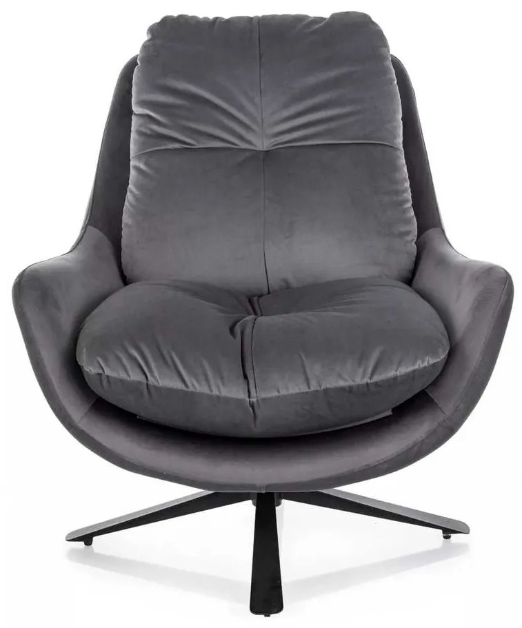 Treviso Velvet fotel, sötét szürke